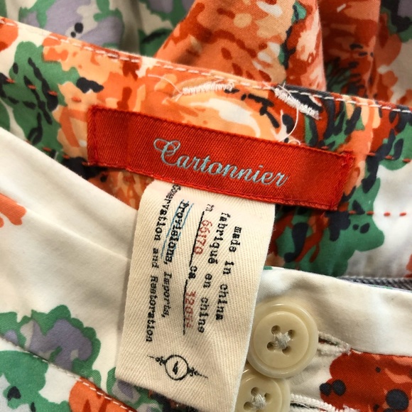 Anthropologie Cartonnier Floral Crop Pants - Picture 9 of 12